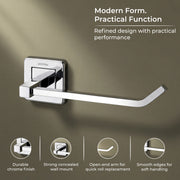 Plantex Stainless Steel Toilet Paper Roll Holder/Toilet Paper Holder/Tissue Paper Roll Holder for Bathroom Accessories (Chrome)
