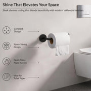 Plantex Stainless Steel Black Powder Coating Bathroom Toilet Paper Holder/Toilet Tissue Holder for Washroom/Kitchen/Bathroom Accessories (Black)