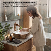 Plantex Ceramic Table Top Wash Basin/Basin for Bathroom/Washbasin/Bathroom Sink - Indo European Collection (19.7 x 15 x 5.5 Inch)