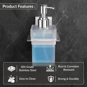 Plantex Liquid Soap Dispenser for Bathroom/304 Grade Stainless Steel Shampoo Dispenser/Handwash Dispenser/Bathroom Accessories - (Chrome)