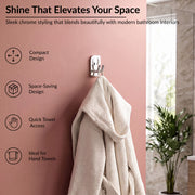 Plantex Stainless Steel Robe Hook for Bathroom/Cloth Hanger for Wall/Hooks for Wall/Bathroom Accessories - Chrome (Dream)