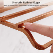 Plantex 304 Grade Stainless Steel 24-inch Towel Rack for Bathroom/Towel Shelf/Towel Stand/Bathroom Accessories (Crystal - PVD Rose Gold)