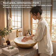 Plantex Table Top Wash Basin For Bathroom/Designer Ceramic Basin/Countertop Vessel Sink Basin - Indo-European Collection (NC-664, 16 x 16 x 5 Inch)