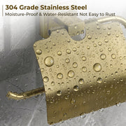 Plantex 304 Grade Stainless Steel Toilet Paper Holder/Stand for Toilet Paper Roll/Tissue Paper Holder - Decan (Brass Antique)