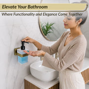 Plantex Stainless Steel Liquid Soap Dispenser for Bathroom/Liquid Shampoo Dispenser/Hand wash Dispenser/Bathroom Accessories - Pack of 1, Aqua (Brass Antique)