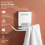 Plantex 304 Grade Stainless Steel Robe Hook/Cloth-Towel Hanger/Bathroom Accessories - Iris (Chrome)