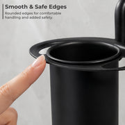 Plantex Toothbrush Holder for Bathroom/304 Grade Stainless Steel Tumbler Holder/Toothpaste Holder/Bathroom Accessories - Pack of 1 (Black)