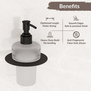 Plantex Liquid Soap Dispenser for Bathroom/Stainless Steel Glass Shampoo Dispenser/Hand wash/Bathroom Accessories - Pack of 1 (Black)