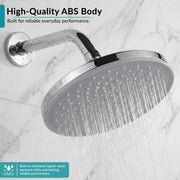 Plantex ABS 9 Inch Round Head Shower/Overhead Rain Shower/Shower for Home/Hotel/Adjustable Shower Head for Bathroom - Pack of 1 (Chrome, D639)