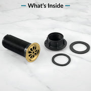 Plantex Brass with Nylon 6 inch Full Thread Waste Coupling for Wash Basin/Coupling for Sink - Pack of 1 (BH-1116, Gold)