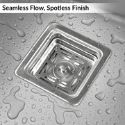 Plantex Coupling for Kitchen Sink/4.5 Inch Stainless Steel Waste Coupling/Square Shape Coupling - Pack of 1 (Matt Finish)