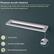Plantex 20 Inch Acrylic Towel Hanger for Bathroom/Towel Rod for Kitchen/Napkin Holder/Stand/Towel Bar for Bathroom - Pack of 1 (VIG-126, Grey)