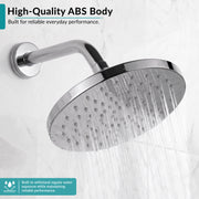 Plantex ABS Round Head Shower/10 Inch Overhead Rain Shower for Bathroom/Shower for Home/Hotel/Adjustable Shower Head for Bathroom - Pack of 1 (Chrome, D609)