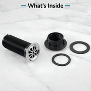 Plantex 4 Inch Waste Coupling for Washbasin/Nylon Thread Body with Brass Head Coupling/Coupling for Sink - Pack of 1 (BH-1116, Chrome)
