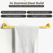 Plantex J4 Stainless Steel 24 Inch Towel Rod for Bathroom/Towel Holder in Bathroom/Towel Holder/Bathroom Accessories (PVD Gold Finish) Angel