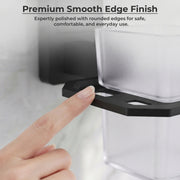 Plantex 304 Garde Stainless Steel Tooth Brush Holder/ABS Tumbler Stand/Bathroom Accessories - Darcy (Black)