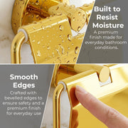 Plantex J4 Stainless Steel Toilet Paper Holder for Bathroom/Tissue Holder for Washroom/Toilet roll Holder for Wall Mounted/Bathroom Accessories (PVD Gold Finish) Angel