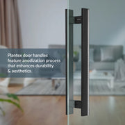 Plantex 12 Inch Main Door Handle/Aluminium Handle for Door/Black Pull-Push Handle for Home/Office/3 Years Warranty Pack of 1 (APS-612, Black)