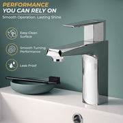 Plantex Pillar Tap for Wash Basin with Teflon Tape/Tap for Wash Basin/Water Tap-Chrome (Celesiya-1243)