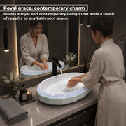 Plantex Ceramic Basin for Bathroom/Table Top Ceramic Basin/Washbasin for Bathroom - (NC-938)