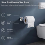 Plantex Stainless Steel Toilet Paper Roll Holder/Tissue Paper Holder for Toilet/Toilet Roll Holder for Bathroom Accessories (Chrome)
