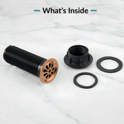 Plantex Brass with Nylon 6 inch Full Thread Waste Coupling for Wash Basin/Coupling for Sink - Pack of 1 (BH-1116, Rose Gold)