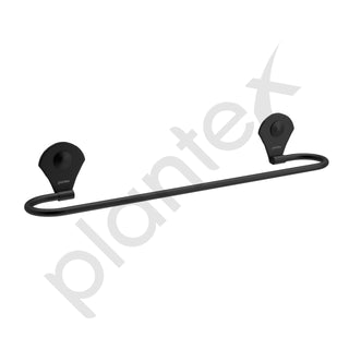 Plantex Royal Self-Adhesive Stainless Steel Single Towel Rod/Towel Bar/Towel Holder/Towel Hanger for Bathroom/Bathroom Accessories - 24 Inch (Black, Powder Coated)