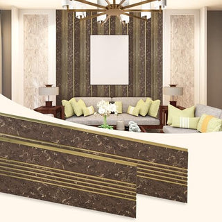 Plantex Louvers Panel for Wall/8 Feet Wall Panels/3D Charcoal Panel for Interior Walls Décor - Pack of 7 Covers - 56 Sq. Ft, Size-1 Feet x 8 Feet (WD-2203)