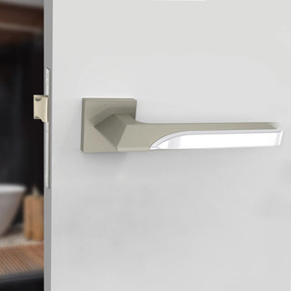 Plantex Heavy Duty Door Lock- Door Lock for Bathroom/Balcony/Office with Baby Latch/mortise keyless door lock (7082 – Satin White & Chrome Finish)