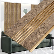 Plantex Louvers Panel for Wall/8 Feet Wall Panels/3D Charcoal Panel for Interior Walls DÃ©cor - Pack of 10 Covers - 80 Sq. Ft, Size-1 Feet x 8 Feet (WD-2208)