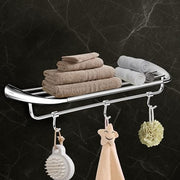 Plantex Smero Pure Brass 24 inch Towel Rack for Bathroom/Towel Stand/Hanger/Towel Holder/Towel Bar/Bathroom Accessories - Craft (Chrome)