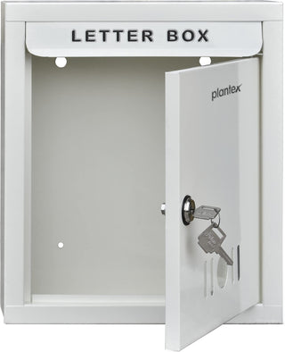 Plantex A4 Size Letter Box - Mail Box/Post Box/Letter Box for Home gate/Suggestion Box for Office- School/Complaint Box/Donation Box with Lock and Keys (Ivory) - Wall Mount