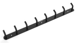 Plantex Wall Hooks for Hanging Cloth/Stainless Steel Towel Hangers/Bathroom Robe Hooks/Door Hangers/Wall Hook Rack/Hook Rail for Hanging Keys - 8 Hooks (Pack of 1, Black)