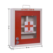 Plantex First Aid Box/Medical Box/Emergency First Aid Kit Box/Medicine Storage Box for Home, School & Office with Multi Compartment - (Red & Ivory) Ã¢â‚¬â€œ Wall Mount Ã¢â‚¬â€œ Metal