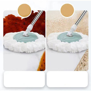 Plantex ABS Plastic Mop with Stainless Steel Wringer Basket with Microfiber Refill – Floor Mopping System
