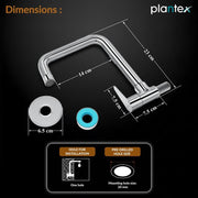 Plantex Brass Kitchen Sink Tap/360Ã‚Â° Swivel Spout Sink Tap for Kitchen Basin/Water Tap with Brass Wall Flange and Teflon Tape- 7 Year Warranty by Plantex (DOL-4300-Mirror Chrome)