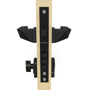 Plantex Mortise Door Lock for Main Door with 3 Computerised Keys/Door Handle Lock for Bedroom, Durable Brass Build/ 3 Years of Warranty(7095 - Black Finish)