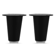 Plantex Heavy Duty Round 3 inch Spare Sofa Legs for Bed Furniture/Sofa Legs for Furniture Fitting/Table Legs/Sofa Leg Set of 2 pcs (Black)