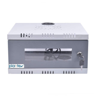 Plantex CCTV/DVR Cabinet Box/Network Rack/NVR - Server Rack/CCTV Camera Box with Lock/dvr Box for CCTV - (30D x 30W x 15H) - 1U - Transparent Glass Door Cabinet - (Metal)