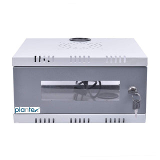 Plantex CCTV/DVR/NVR Cabinet Box/DVR Rack Wall Mount with Lock/Network Rack/Server Rack with Power Socket - 1U