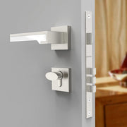 Plantex Main Door Lock for Home/Mortise Lock for Door with 3 Years of Warranty - Robust Door Lock for Home with Brass Lock Body & Cylinder (7052 - Chrome & Matt)