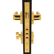 Plantex Triple Security Door Lock for Home/Main Door Lock Set with 3 Years of Warranty/Mortise Lock for Door with Brass Lock Body & Cylinder (7110 - Gold Finish)