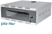 Plantex CCTV/DVR Rack/NVR/CCTV Box/Network Rack/Cabinet/with Lock/Server Rack with Power Socket - 2U - Wall Mount - (Metal) Transparent Glass Door Cabinet Box with keylock