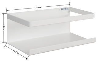 Plantex Magnetic Refrigerator Shelf/Magnetic Shelf for Fridge/Kitchen Organiser Storage Magnetic Spice Rack for Fridge (White)