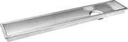Plantex 304 Grade Stainless Steel Long Shower Drain/Floor Drain/Drainage Cover/Floor Drain Cover with Removable Grate (10 x 60 cm - Matt) (Capsule)