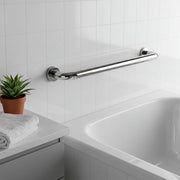 Plantex 24 Inch Handle for Bathroom Support/Anti-Slip Shower Grab Bar - Stainless Steel Bathroom Handrail (Chrome)