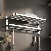 Plantex 24 Inch Towel Rack for Bathroom/Stainless Steel Towel Holder/Hanger with Rod/Bathroom Accessories - Pack of 1 (Chrome)
