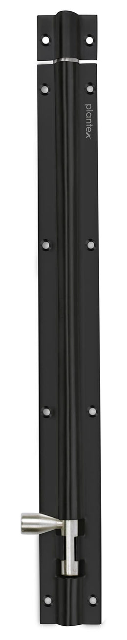 Plantex Stainless Steel Tower Bolt/12 Inch Tower Bolt for Home,Offices Doors and Windows/Tower Bolt for Main Door/Door Latch/Kundi/Chitakini/Door Latch for Windows - Pack of 1 (Black)
