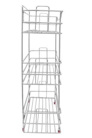 Plantex Heavy Duty Stainless Steel 3-Tier Kitchen Rack for Kitchen|Multipurpose Storage Stand|Spice rack for Kitchen|Storage Shelf (Chrome)