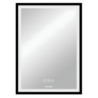 Plantex LED Mirror Cabinet for Bathroom with Defogger and Bluetooth/Bathroom Storage Organizer/Shelf/Bathroom Accessories - 20x28 Inch, Black